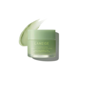 LANEIGE jar front packaging showing matcha bubble tea scent and benefits