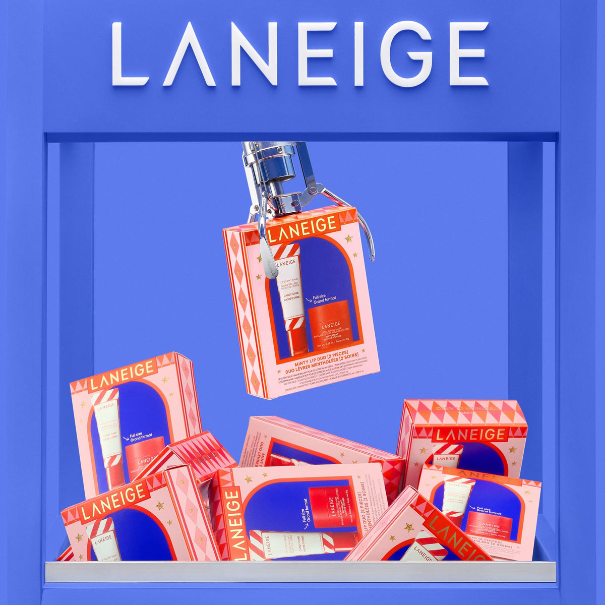 LANEIGE Peppermint Lip Sleeping Mask jar top showing creamy texture for overnight moisturizing