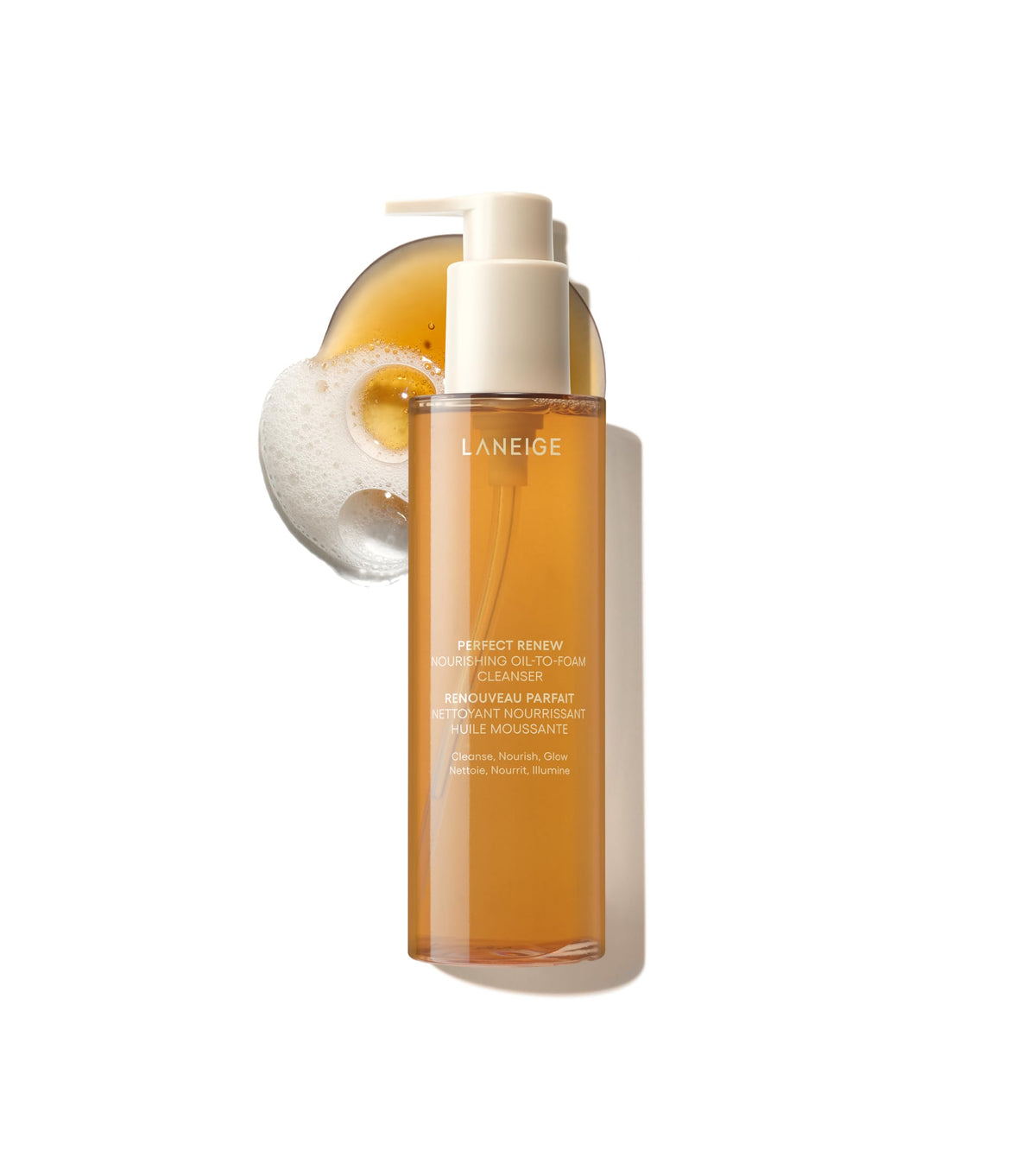 LANEIGE front packaging showing bottle and label, highlights product identity and benefit