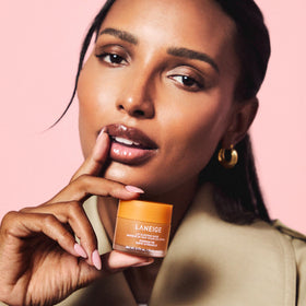 LANEIGE ingredients display with Shea and Murumuru butters highlighting nourishing benefits