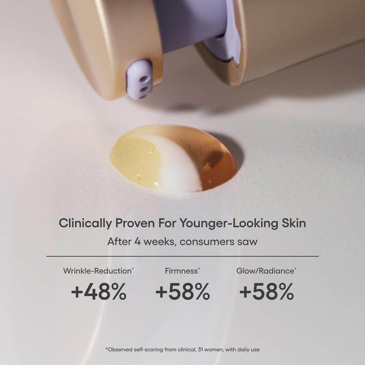 laneige close-up of three serum textures demonstrating smooth blend and nourishing finish