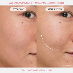 LANEIGE sleeping mask spread on skin close-up showing visible smoothing effect