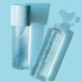 LANEIGE toner held in hand for size comparison, showing travel-friendly hydration