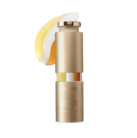 laneige front view of triple-chamber bottle showing compact travel-ready design and protection