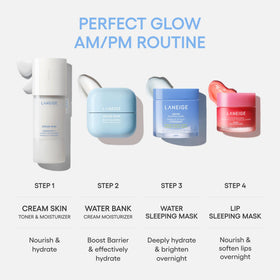 LANEIGE refill pod beside recycled packaging illustrating reduced plastic