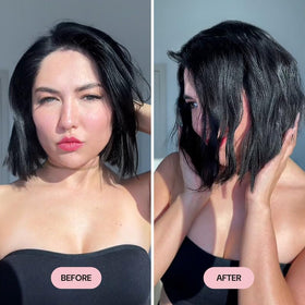 L'ANGE HAIR Beyond held in hand showing compact travel-friendly size