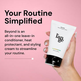 L'ANGE HAIR Beyond pump and texture demonstrating easy dispensing