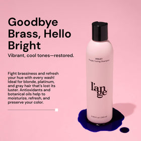 L'ANGE HAIR back label with ingredients list and moisturizing benefits visible