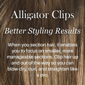 L'ANGE HAIR clip in use during blowout for faster tidy sectioning