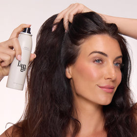 L'ANGE HAIR before and after roots showing lifted volume and reduced oil