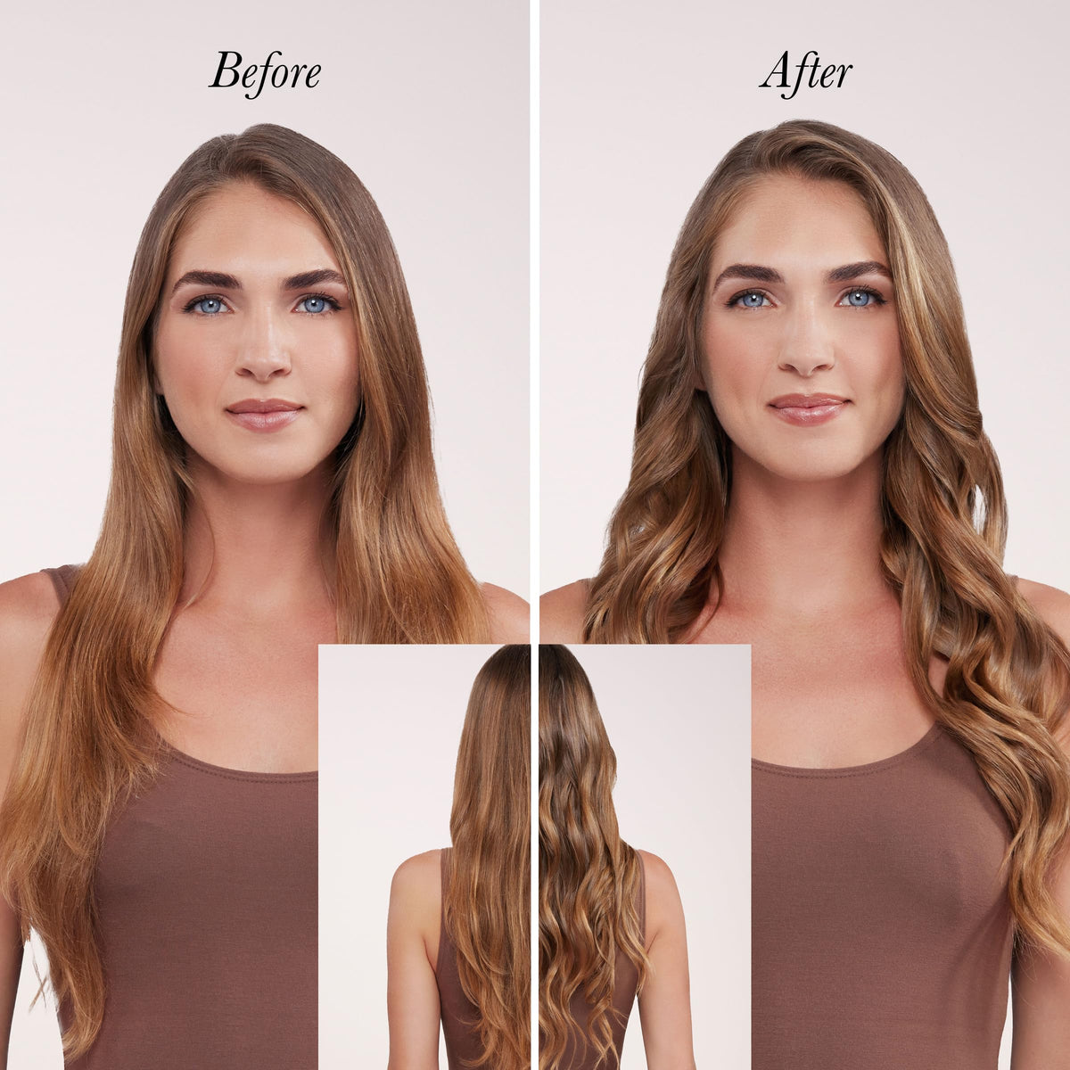 L'ANGE HAIR tousled dry hair with beachy waves illustrating soft, touchable volume