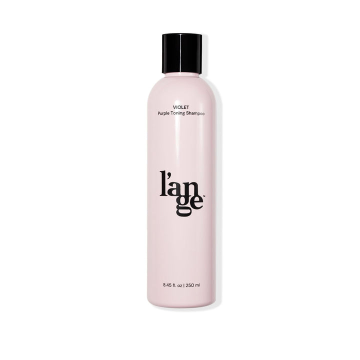 L'ANGE HAIR front bottle showing design and product benefit of brassiness control