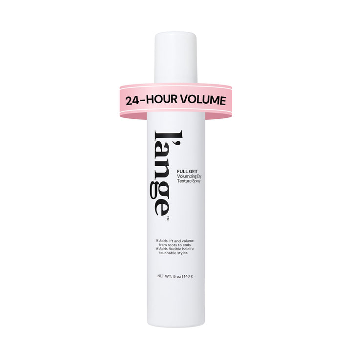 L'ANGE HAIR front packaging showing volumizing dry texture spray benefit