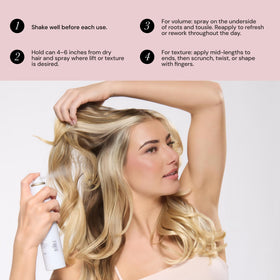L'ANGE HAIR on bathroom counter in lifestyle setting for daily routines