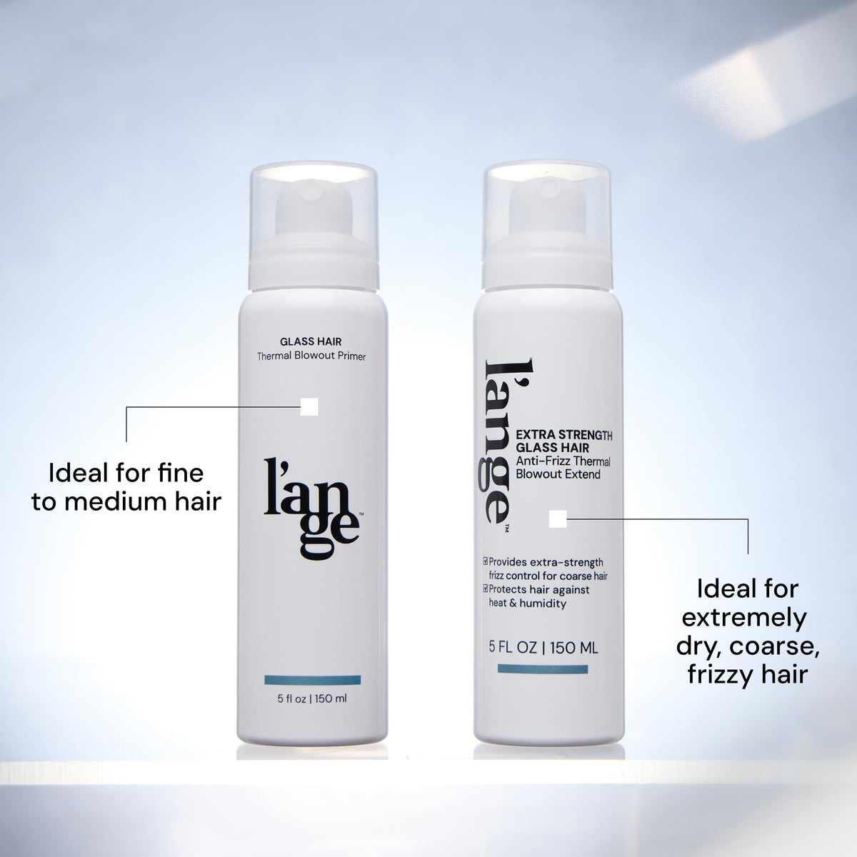 L'ANGE HAIR mist texture on hair illustrating lightweight, non-greasy finish