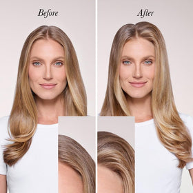 L'ANGE HAIR before-and-after roots showing fuller look benefit