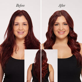 L'ANGE HAIR styled beach waves demonstrating added body and piecey separation