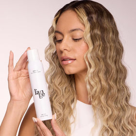 L'ANGE HAIR label and ingredient list close-up showing product information and honesty