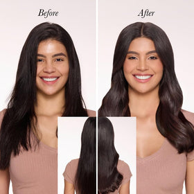 L'ANGE HAIR can tucked inside a travel bag highlighting convenience for touch-ups