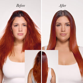 L'ANGE HAIR salon blowout in use showing frizz control benefit