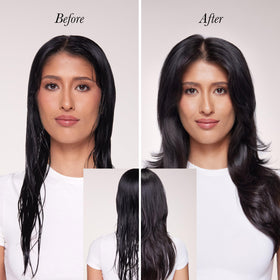 L'ANGE HAIR cream on hands ready to apply for controlled, even distribution benefit