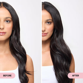 L'ANGE HAIR before and after lift comparison showing visible volume boost