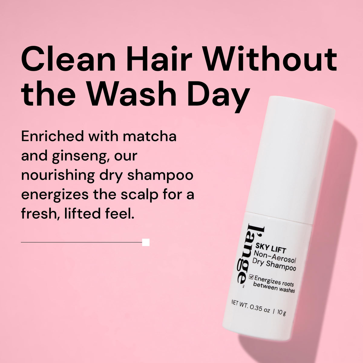 L'ANGE HAIR matcha and ginseng close-up highlighting scalp-energizing botanicals