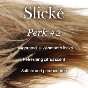 L'ANGE HAIR Slické being applied in shower for weightless hydration