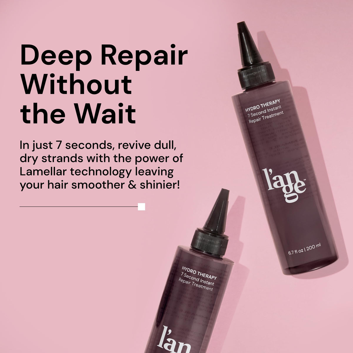 L'ANGE HAIR spray action demonstrating mist application for quick detangling
