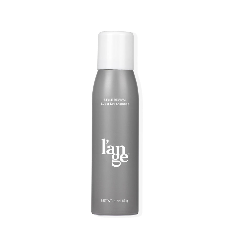 L'ANGE HAIR front packaging showing spray can and branding, conveys fresh hair benefit