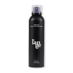 L'ANGE HAIR front packaging showing sleek 8 oz bottle and brand identity for easy storage