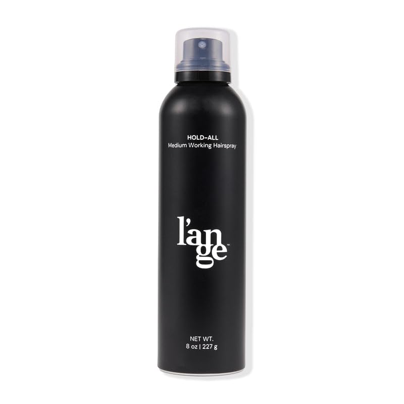 L'ANGE HAIR front packaging showing sleek 8 oz bottle and brand identity for easy storage