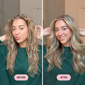 L'ANGE HAIR applied on styled hair preserving natural movement and touchable finish