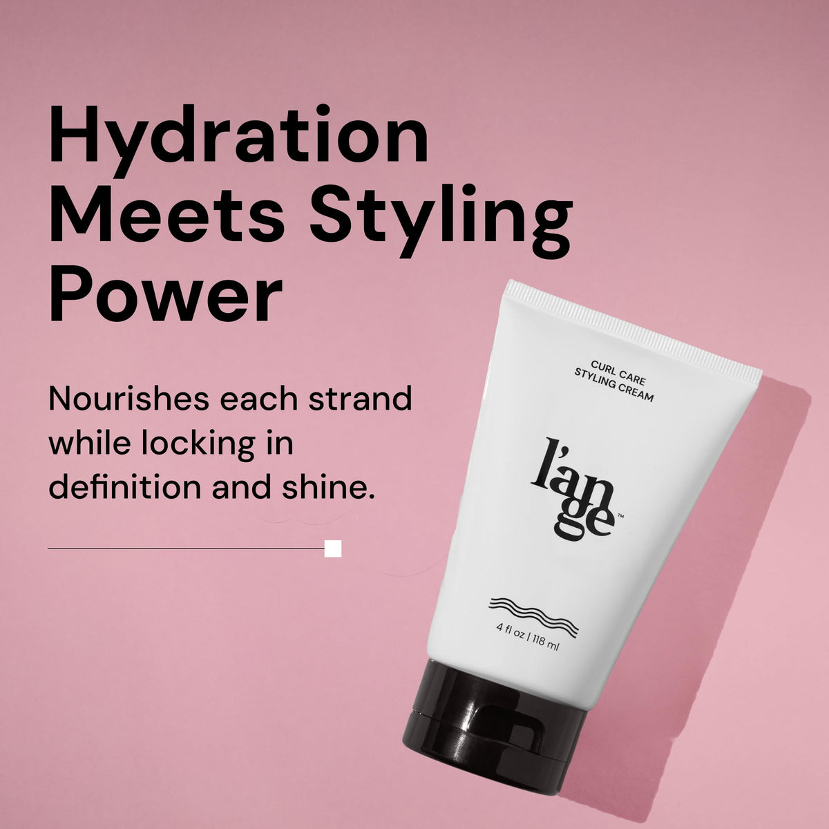 L'ANGE HAIR creamy texture close-up displays moisturizing feel