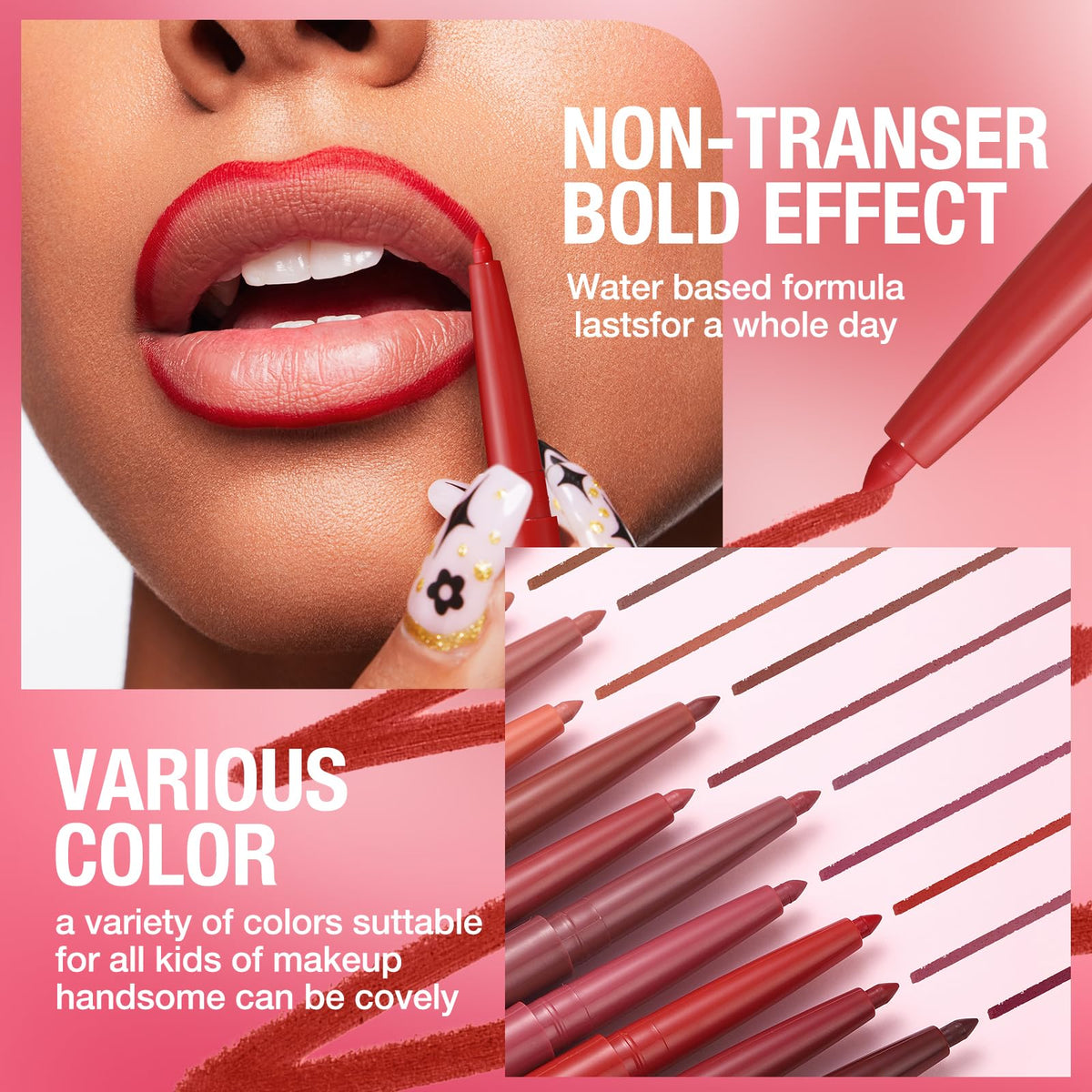 LANGMANNI arranged 12 shades gradient displaying color range and versatility