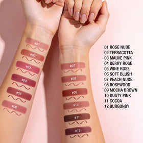 LANGMANNI angled lipstick close-up highlighting smooth application and even coverage