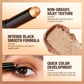 LANGMANNI evening metallic eye look lifestyle image showing dramatic shimmer and long wear