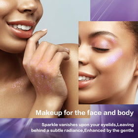 LANGMANNI cheek highlight on model showing holographic glow and luminous finish