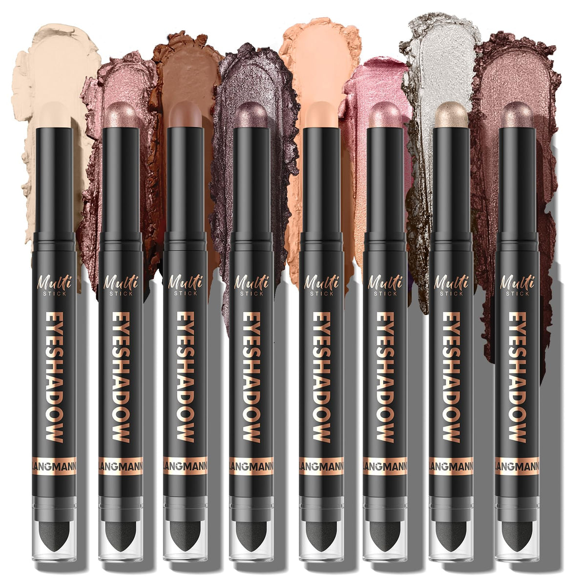 LANGMANNI front packaging showing eight sticks and clear shade display for easy selection