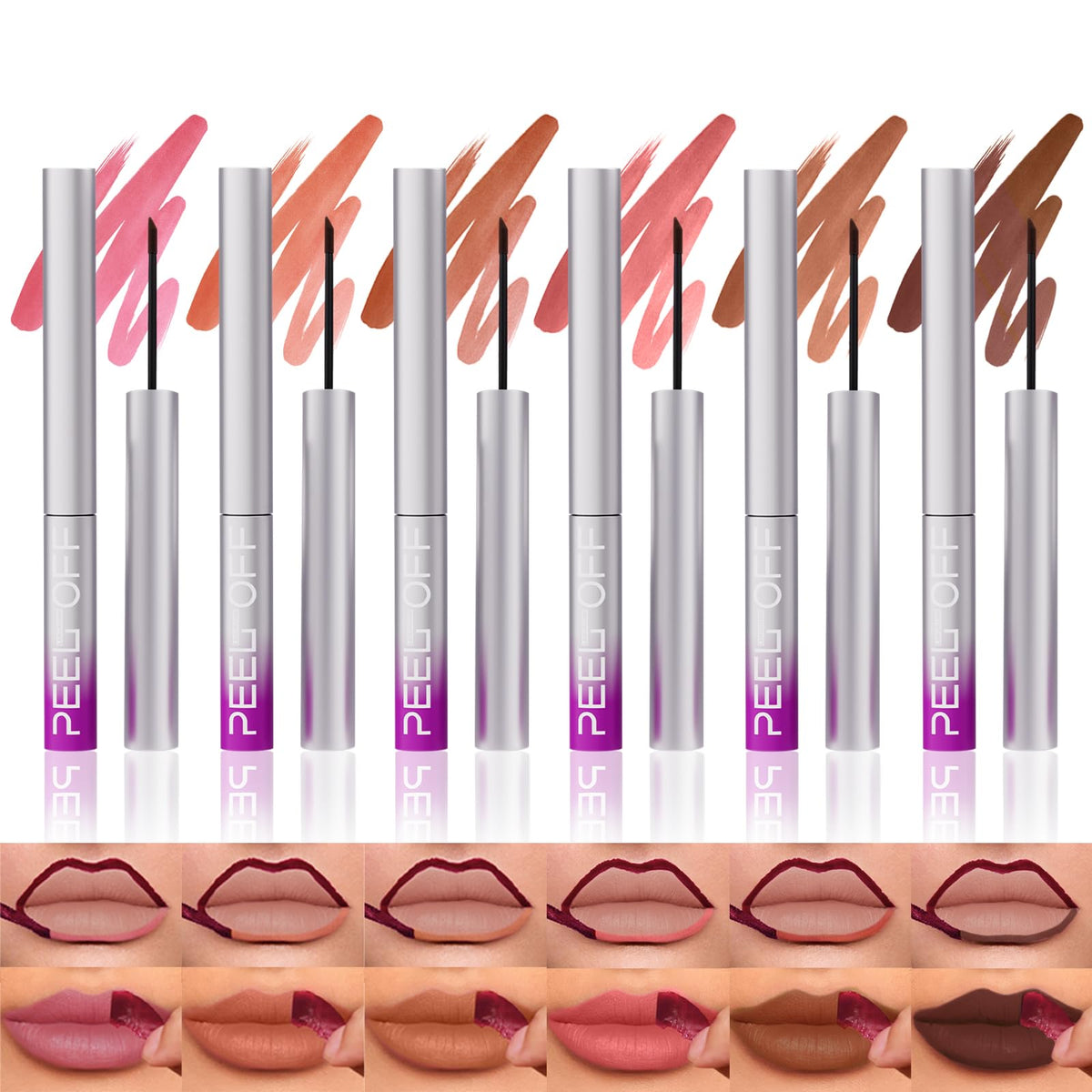 LANGMANNI front packaging set showing six colors and benefits