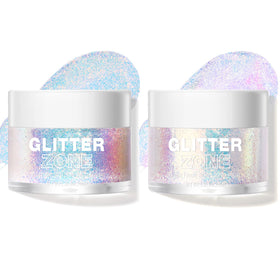 LANGMANNI jar front view Golden Ocean showing holographic shine for bold highlights