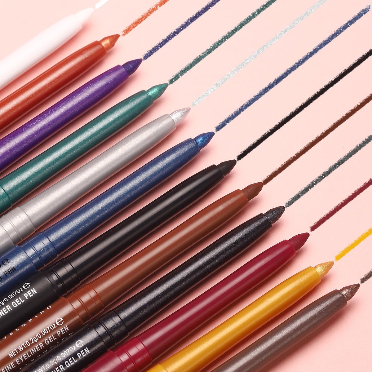 LANGMANNI pencils inside a makeup bag in lifestyle scene showing everyday convenience benefit