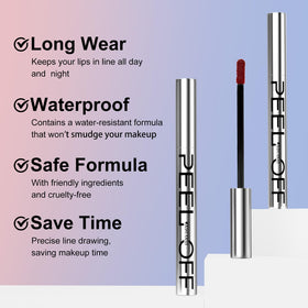 LANGMANNI close-up of liner applied on lips showing smooth pigment