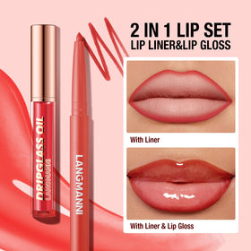 LANGMANNI close-up of six matte lip liners highlighting precise tips