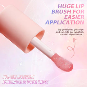 LANGMANNI lip swatch on hand demonstrating glossy non-sticky finish
