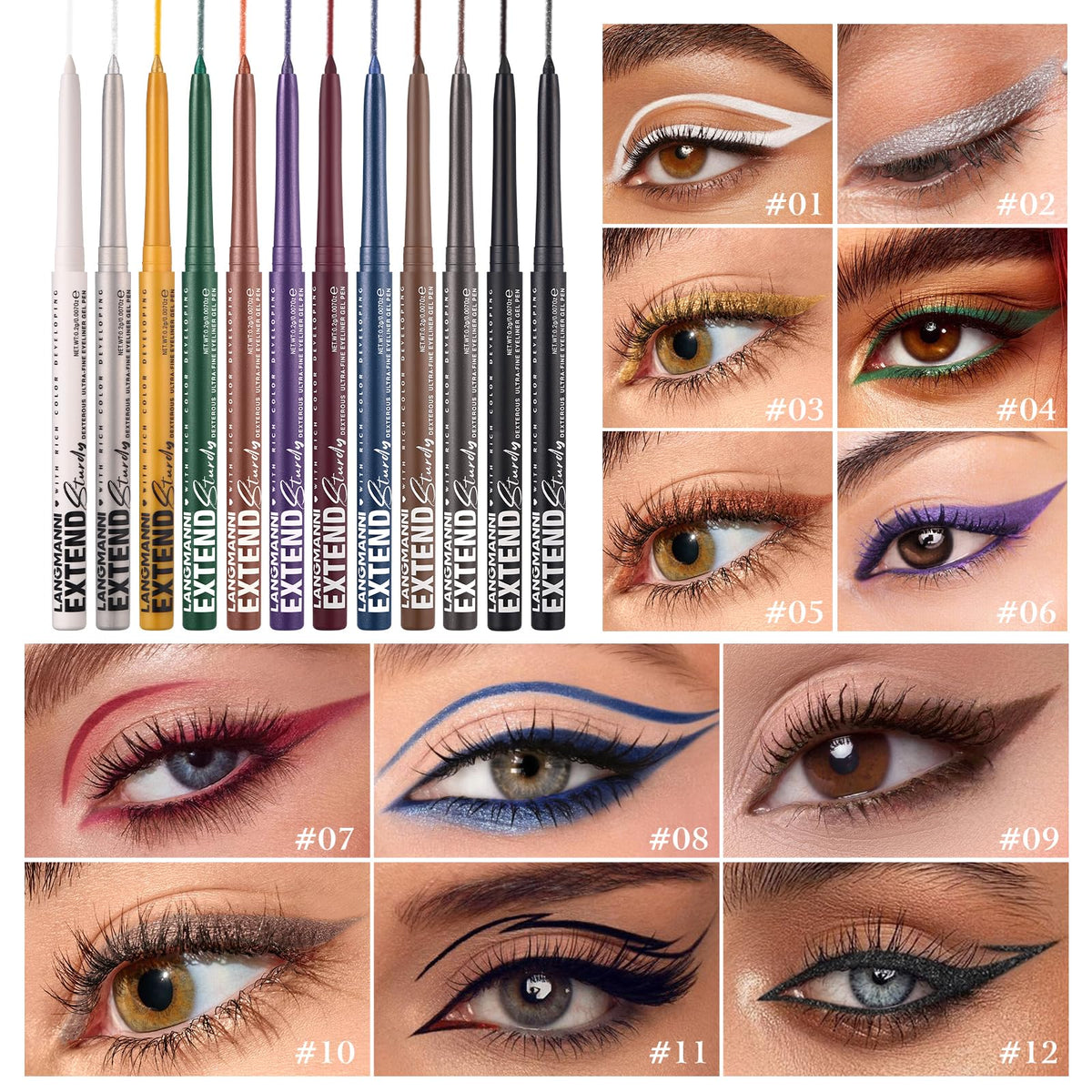 LANGMANNI sharpened pencil ends highlighting precise tips for clean application