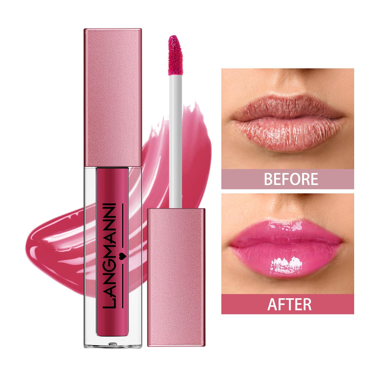 LANGMANNI close-up of applicator and liquid texture reveals smooth application