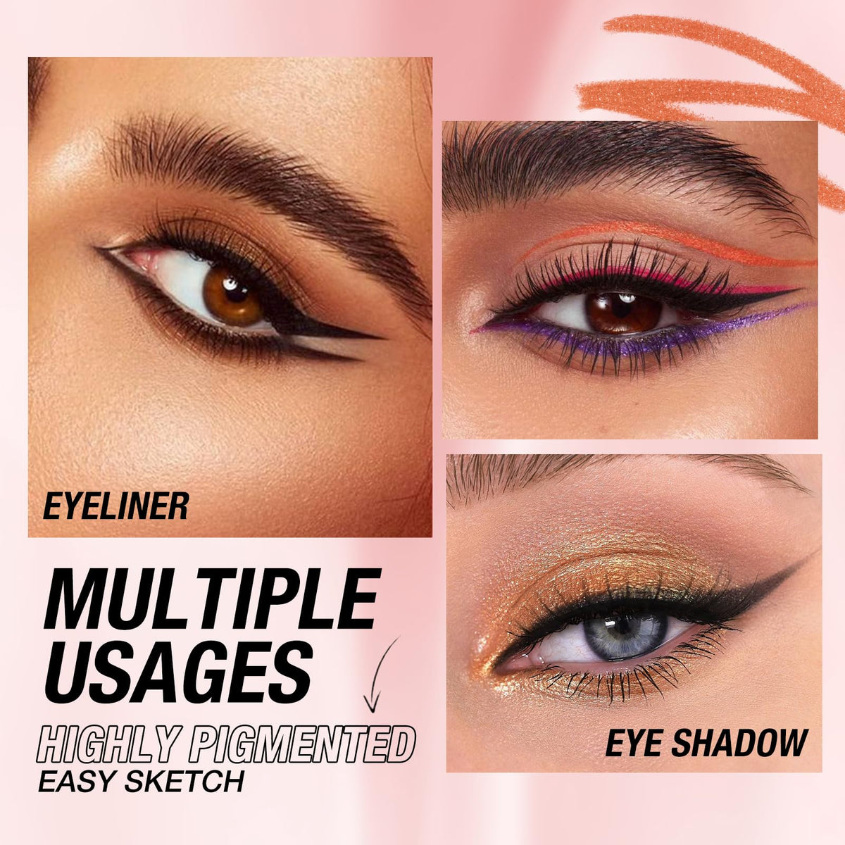 LANGMANNI pencil drawing a winged liner demonstrating precise definition benefit