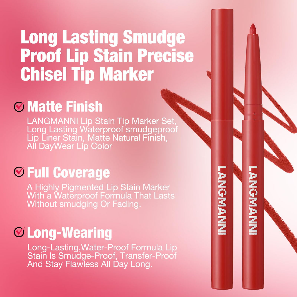 LANGMANNI pencil tip close-up revealing creamy texture for smooth application