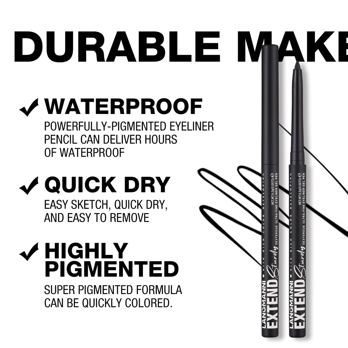 LANGMANNI pencil blended as eyeshadow showing versatile multiuse benefit